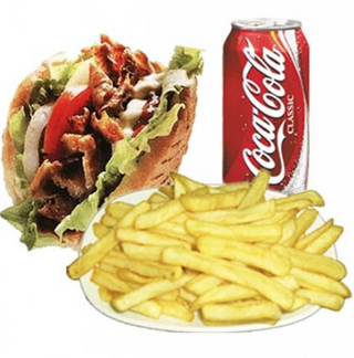 Menú kebab + patatas + bebida