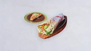 Pita roll halloumi, baklawa orzechowa