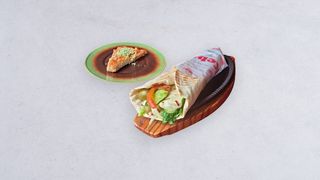 Pita roll halloumi, baklawa orzechowa