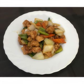 40. Pollo salteado con salsa de ostra