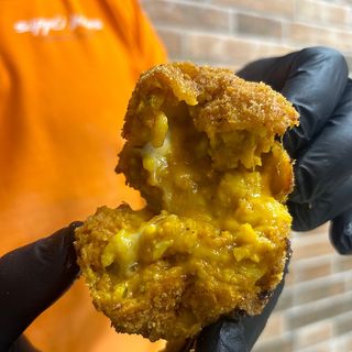 Crochetta di patate con pollo e peperoni