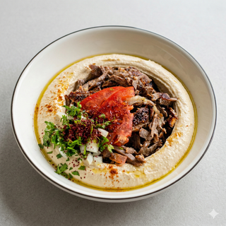 Hummus Con Shawarma De Ternera