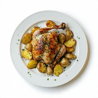 Pollo al forno con patate