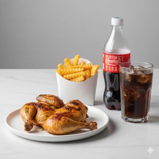 Medio pollo a la parrilla