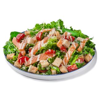 Աղցան կեսար ծխեցված սաղմոնով 280գ