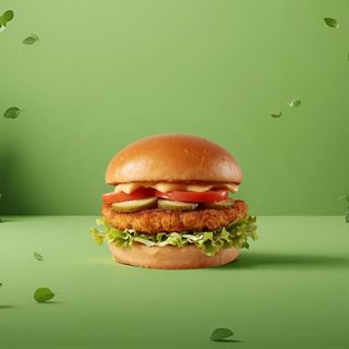 Vegetarian chicken burger classic