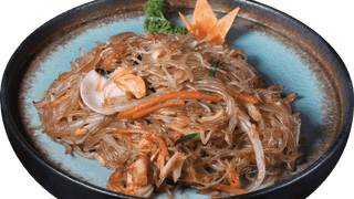 75. Spaghetti di soia con frutti di mare