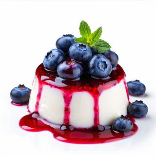 Mhalabiya de yogurt y arándanos