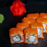 California with salmon and shrimps