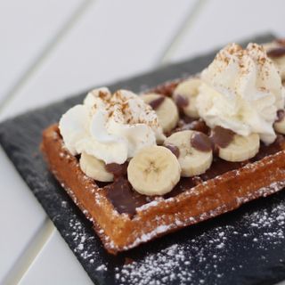 Waffle de Nutella com Banana
