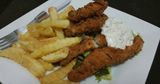 Fish Finger With Chips & Salad