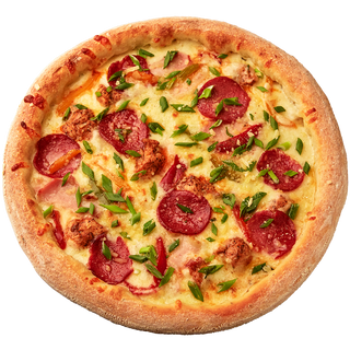 Піца з куркою, беконом і ковбаса Салямі 30 см (560 г)