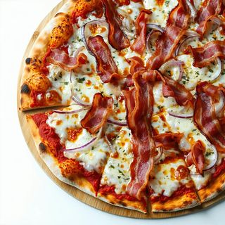 Pizza gourmet blue bacon