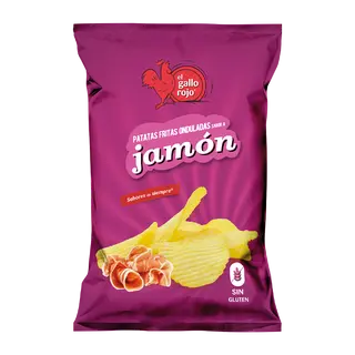 Patatas Sabor Jamón El Gallo Rojo (150 g.)
