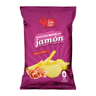 Patatas Sabor Jamón El Gallo Rojo (150 g.)