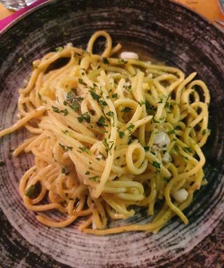 Tonnarelli spigola e limone