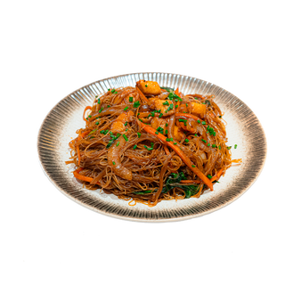 Fideos Chinos con Gambas 