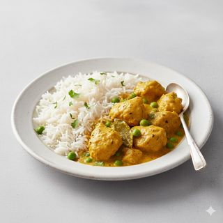 Pollo al curry con riso basmati