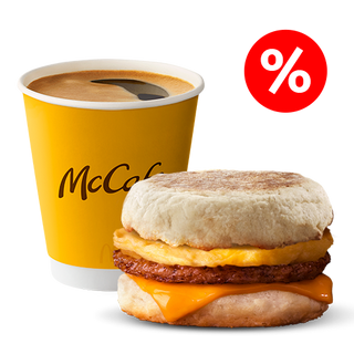 ომლეტ მაფინი ხორცით და ყავა