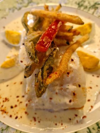 Baccalà Con Crema Di Asparagi