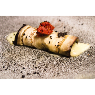 Enrollado de berenjena vegano