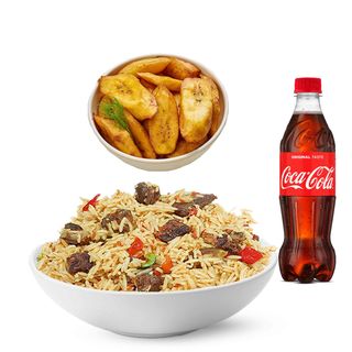 Asun Rice , Plantain and 35cl Drink
