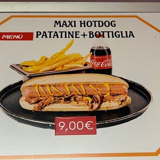 Menù maxi hot dog