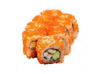 №448 Каліфорнія з вугрем в ікрі летючої риби (200g)