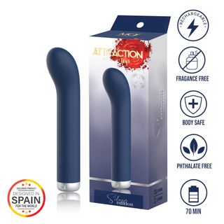 Vibrador G-Spot Recargable 7 Modos 16,6X4,6 Cm Attraction Silver Edition