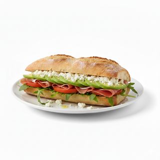 Bocadillo De Jamón Con Aguacate