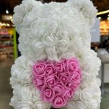 ხელოვნური ვარდის   თეთრი დათუნია