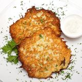 Placki ziemniaczane z cebulą i boczkiem