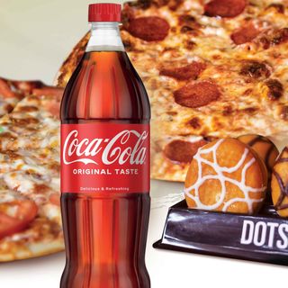 2 пици по избор + 2 шоколадови донъта + Кола 1л