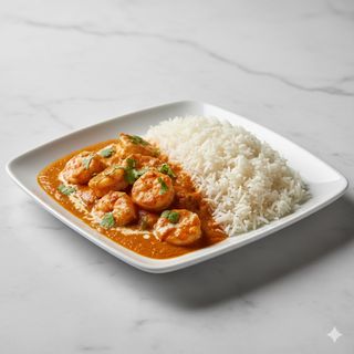 Prawn Curry con arroz