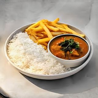 White Rice-Chips Bowl