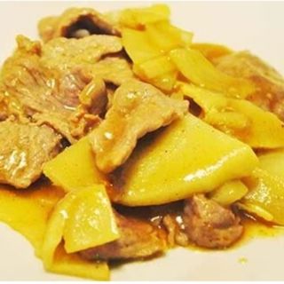 Vitello con salsa curry