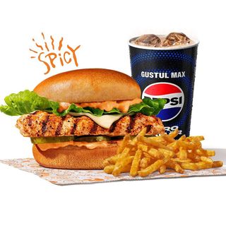 Spicy Chicken Sandwich Large Meal