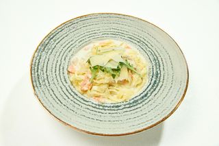 Tagliatelli cu somon fume