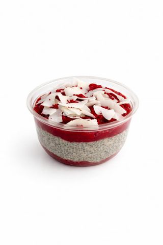 Budincă de Chia cu Zmeură