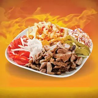 Döner danie na talerzu duże