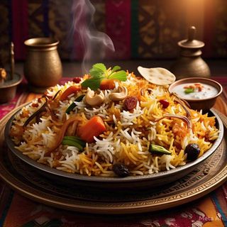 Veg Biryani - Medium Pack (650 ML) + 1 Drink