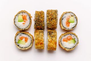 Salmon phila Tempura roll