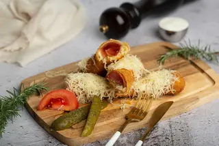 Slane palačinke sa goveđom pršutom