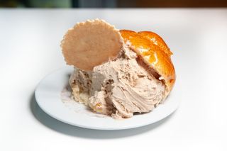 Brioche con gelato di stevia