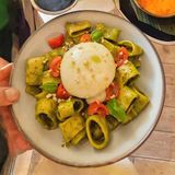 Calamarata pasta with burrata