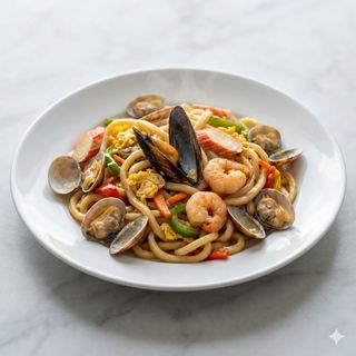 295.Udon con frutti di mare