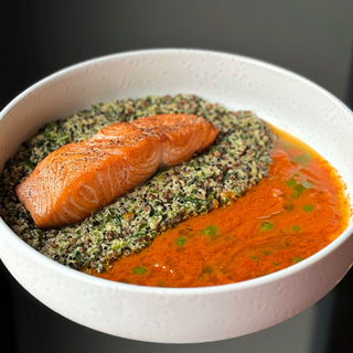 Стейк лосося з кіноа 