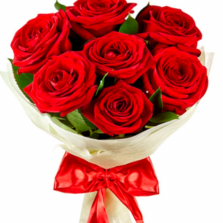 Bukiet 7 czerwonych róż 