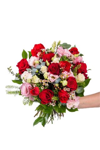 Bouquet delicato sui toni del rosa e rosso  extra Grande