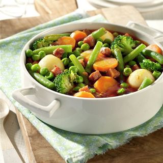 Menestra de verdura con jamón